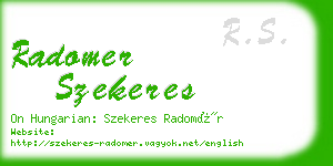 radomer szekeres business card
